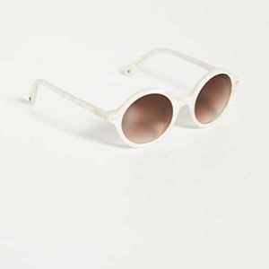 Lele Sadoughi MOTHER OF PEARL EAST VILLAGE ROUND SUNGLASSES
